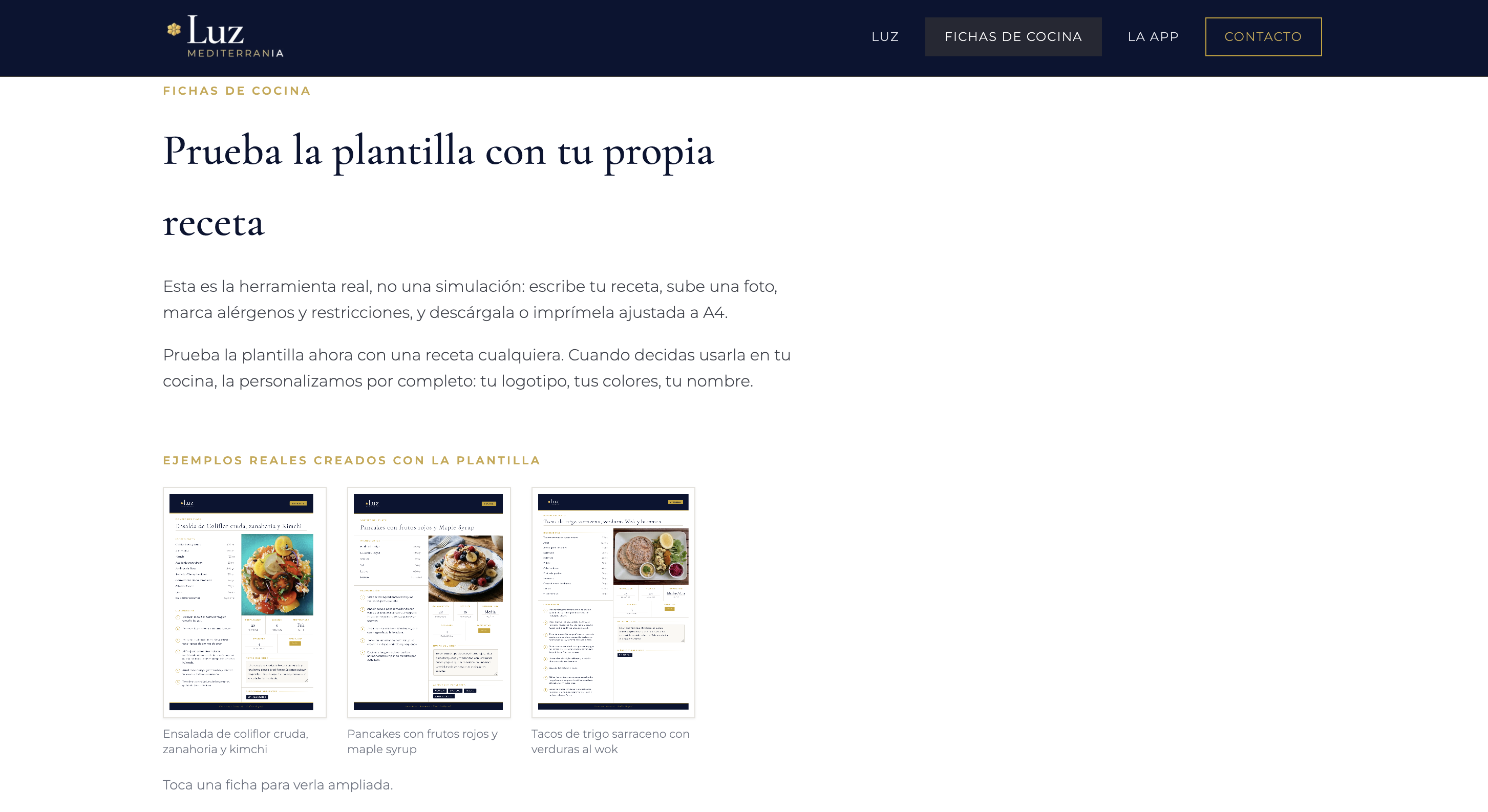 Fichas de cocina — plantilla con ejemplos reales
