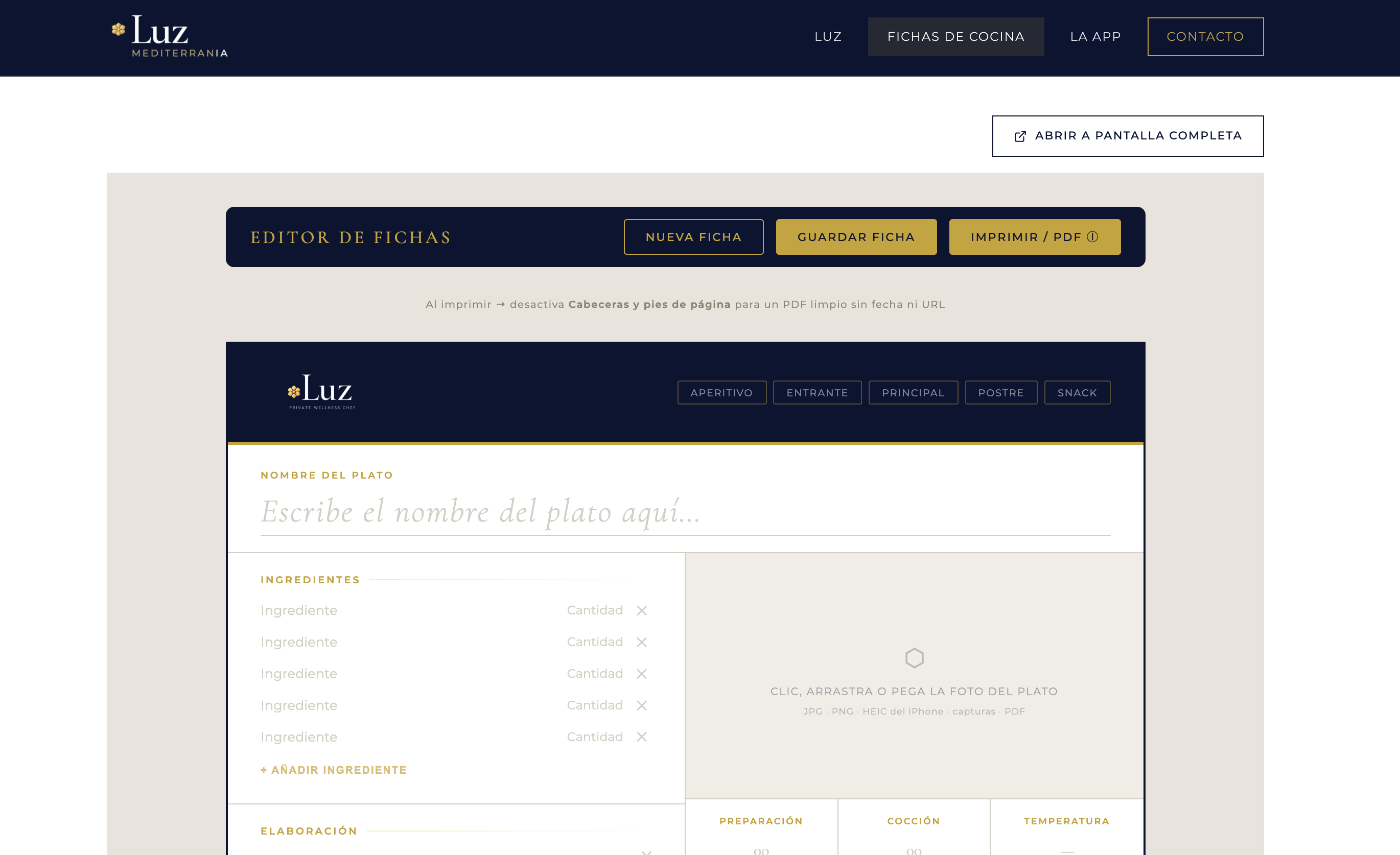 Editor de fichas — herramienta interactiva con exportación a PDF