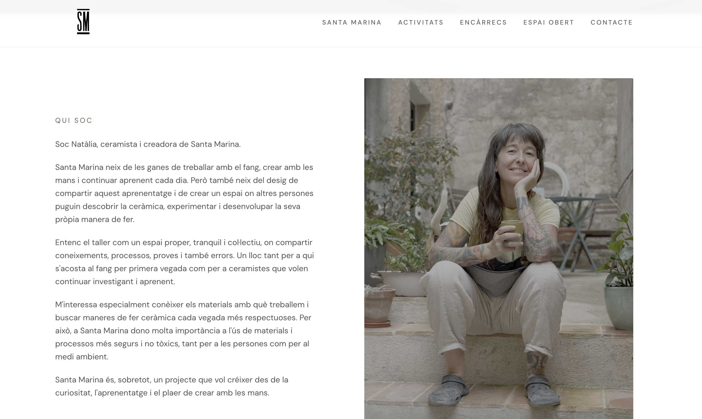 Qui soc — Natàlia, ceramista y creadora del taller